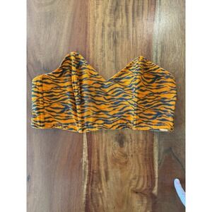 Savage X Fenty Orange/Gray Bra Size XXL